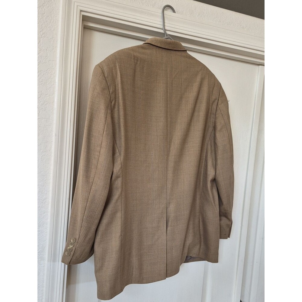 Chaps 100% Wool Three Button Smooth Blazer W/herringbone Pattern Sz 48R - Picture 17 of 17